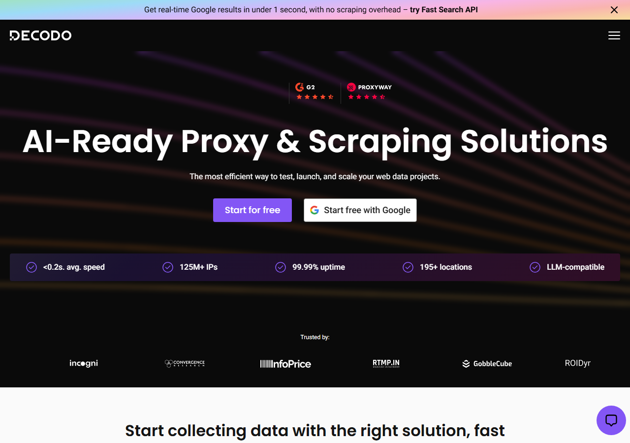 Decodo homepage